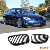 Gloss Black M3 Style Front Bumper Bar Grille Grill Bodykit for BMW 3 Series E92 Coupe & E93 Convertible LCI 2010 - 2013 - Mars Performance